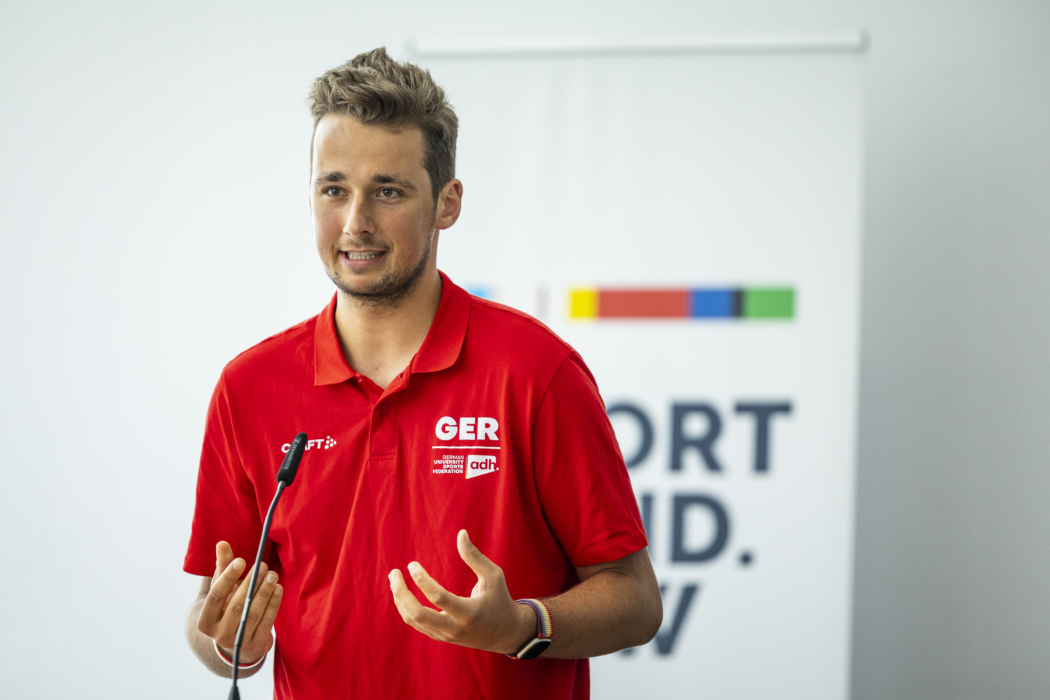 Louis Kleemeyer beim Sports and Inclusion Summit